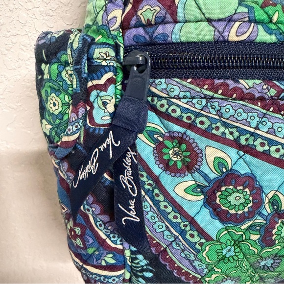 Vera Bradley Blue Rhapsody Quilted Crossbody Shoulder Bag Paisley Floral - Picture 7 of 12